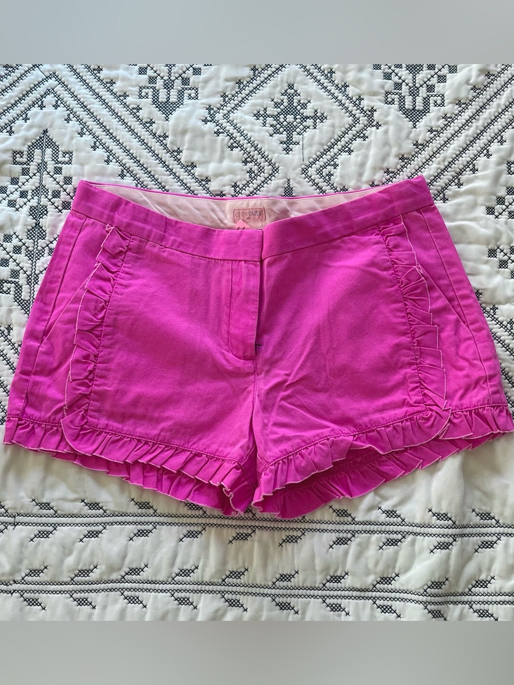 Crewcuts Hot Pink Ruffle-Hem Girls' Shorts NWOT